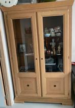 Houten kast met vitrine te koop, Huis en Inrichting, Ophalen, Zo goed als nieuw