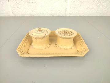 Antiek Engels creamware inktstel Ca. 1760 beschikbaar voor biedingen