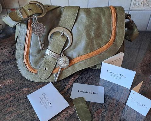 ORIGINELE  CHRISTIAN DIOR SADDLE BAG, Handtassen en Accessoires, Tassen | Schoudertassen, Nieuw, Groen, Leer, Ophalen of Verzenden