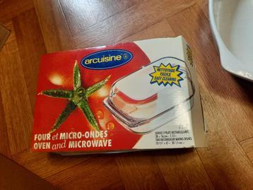 nieuwe glazen schotel voor oven-microgolf  2stks Aircuisine beschikbaar voor biedingen
