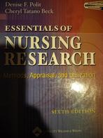 Boek nursing research, polit en beck, Boeken, Ophalen of Verzenden, Zo goed als nieuw
