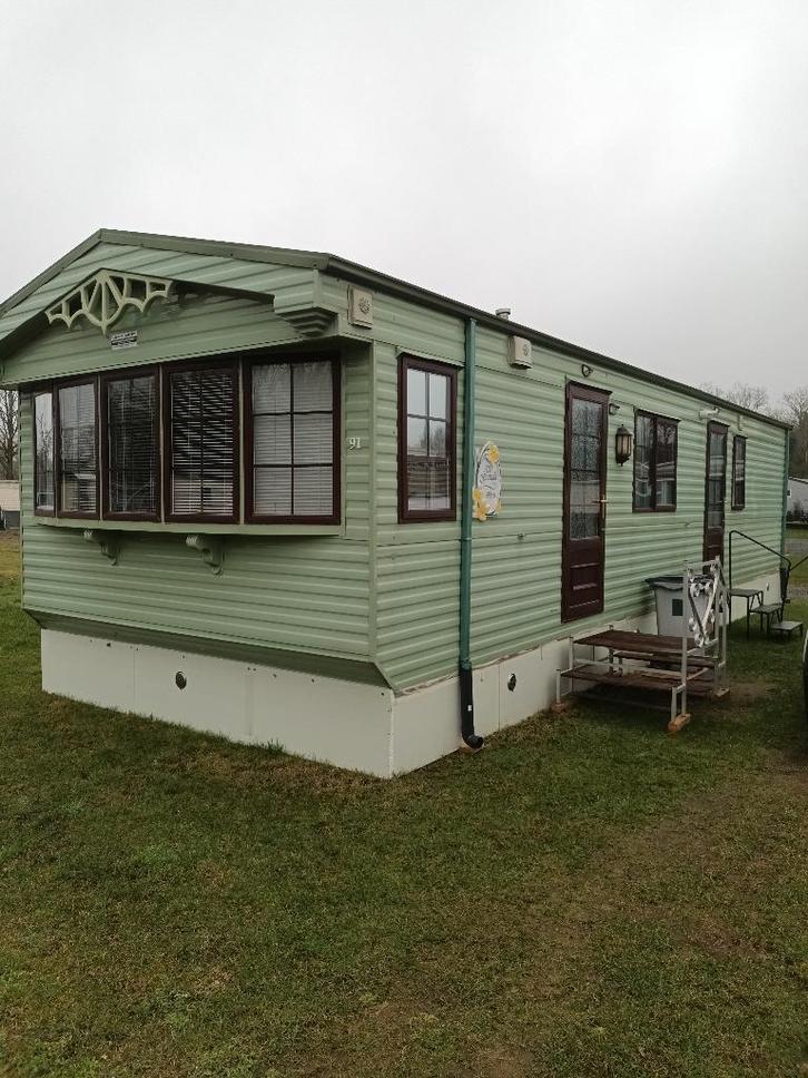 te koop winter vaste stacaravan met vaste staanplaats, Caravanes & Camping, Caravanes résidentielles, jusqu'à 2, Enlèvement