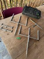 Korda rvs singles 2 en 3 rod compleet met tas, Watersport en Boten, Hengelsport | Karpervissen, Ophalen, Zo goed als nieuw, Complete set