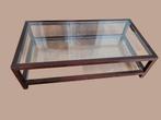Table basse bois et verre, Maison & Meubles, Tables | Tables de salon, 100 à 150 cm, Chêne, Moins de 50 cm, Enlèvement