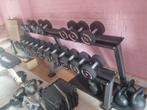 Barbarian - Set haltères de 7,5-30kgs avec Rack métallique, Ophalen, Zo goed als nieuw, Benen, Halterset