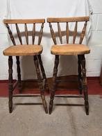 Set krukken en fauteuils, Huis en Inrichting, 2 krukken, Ophalen, Gebruikt, Hout