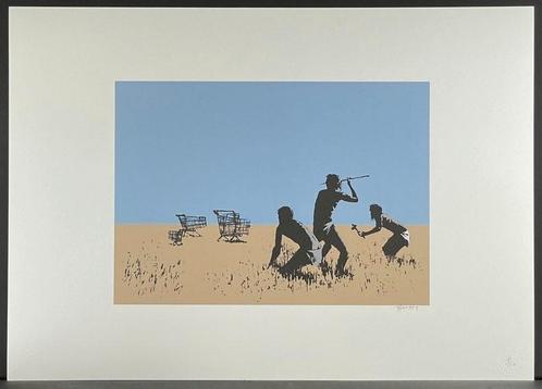 Banksy - Trolley Hunters, Antiek en Kunst, Kunst | Litho's en Zeefdrukken, Ophalen of Verzenden