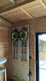 2 antieke deuren met glas, Ophalen, Gebruikt, Blokhut, Minder dan 200 cm