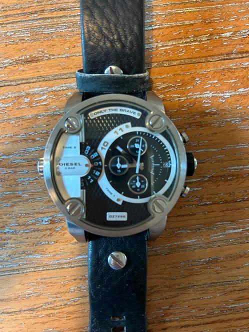 Diesel "Only The Brave" Horloge - DZ7256, Handtassen en Accessoires, Horloges | Heren, Gebruikt, Polshorloge, Overige merken, Leer