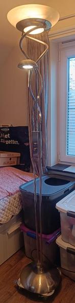 Vloerlamp met leeslamp, Huis en Inrichting, Lampen | Vloerlampen, Ophalen, Zo goed als nieuw, Glas, 150 tot 200 cm