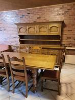 Volledige eetkamer: kast + tafel (incl. 6 stoelen), Huis en Inrichting, Ophalen, Gebruikt