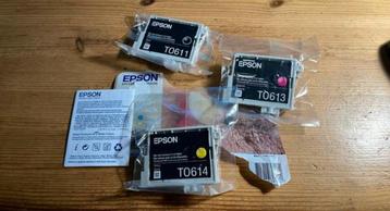 Epson T0611 T0613 T0614 cartridges 3 stuks