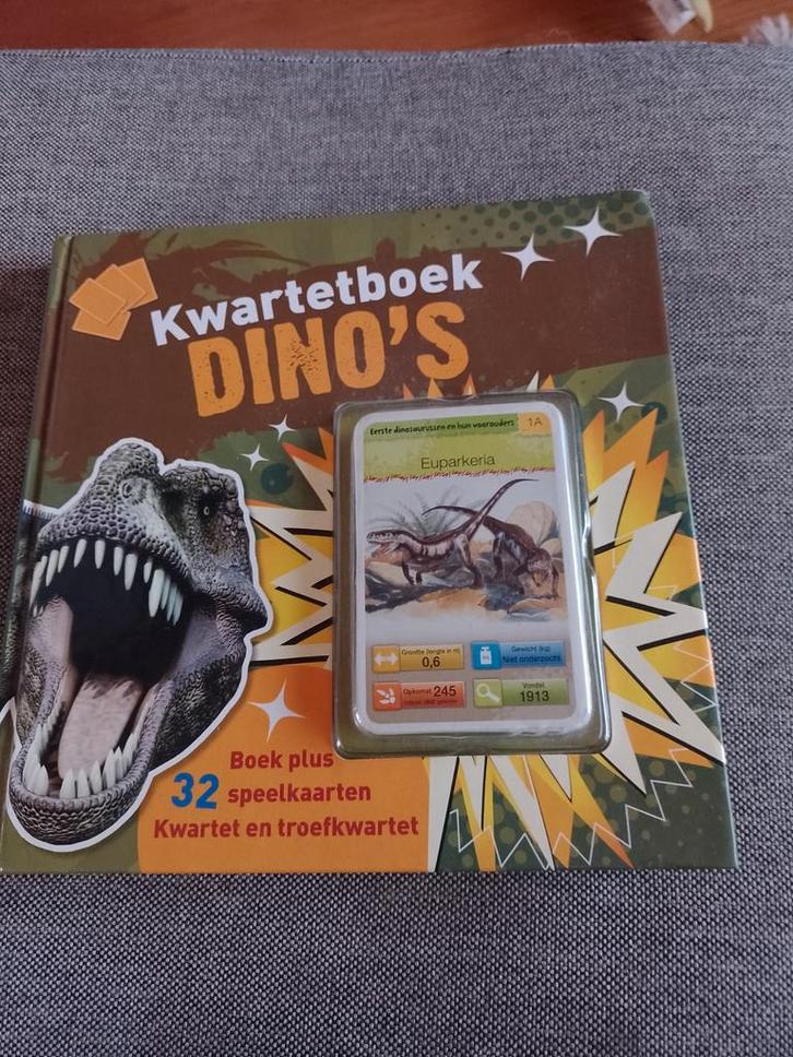 Kwartetboek dino's, Livres, Livres pour enfants | Jeunesse | Moins de 10 ans, Utilisé, Enlèvement ou Envoi