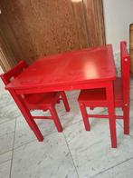 Houten kindertafel + 2 stoelen kritter Ikea, Ophalen, Gebruikt, Tafel(s) en Stoel(en)