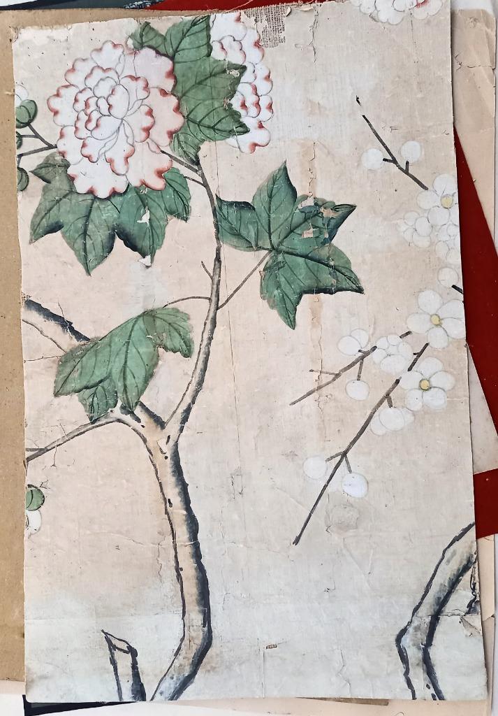 Japans? Afbeelding van bloemen, Antiek en Kunst, Kunst | Niet-Westerse kunst, Ophalen of Verzenden