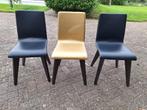 3 eetstoelen in zwart en goud / stoelen, Ophalen of Verzenden, Gebruikt, Hout