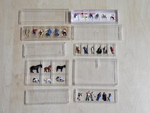 set met 5 stuks doosjes figuren faller merten preiser - of 7, Hobby en Vrije tijd, Modeltreinen | H0, Zo goed als nieuw, Gelijkstroom of Wisselstroom