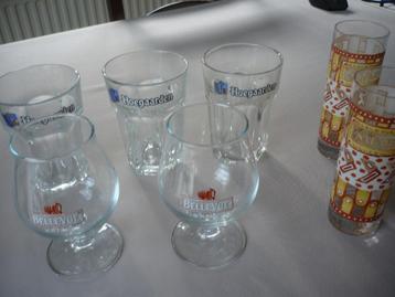 bierglazen aan 1euro/stuk en long drink aan 0.5 €, Verzamelen, Glas en Drinkglazen, Ophalen of Verzenden, Zo goed als nieuw, Bierglas