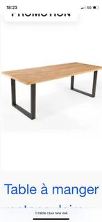 Table a manger bois et metal, Enlèvement, Utilisé, 50 à 100 cm, Chêne