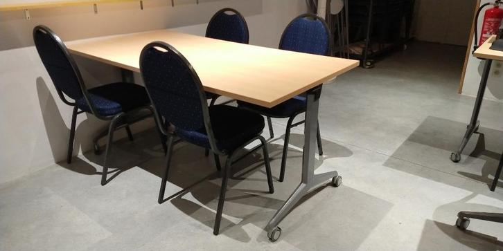 7 Opvouwbare beukenhouten tafels, Zakelijke goederen, Horeca | Meubilair en Inrichting, Meubilair, Nieuw zonder verpakking, Ophalen