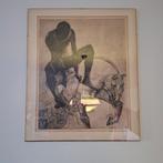 Schilderij man met paard, Antiek en Kunst, Ophalen