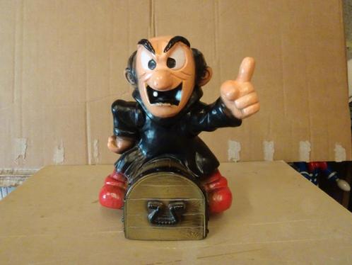Gargamel figuur op een borst - Smurfen, Verzamelen, Beelden en Beeldjes, Gebruikt, Overige typen, Ophalen of Verzenden