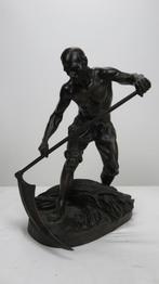 Bronzen beeld, Antonin Larroux, Man met de zeis, Ophalen, Brons