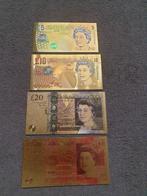 Vergoulde Engeland pounds Unc set, Ophalen of Verzenden, Bankbiljetten