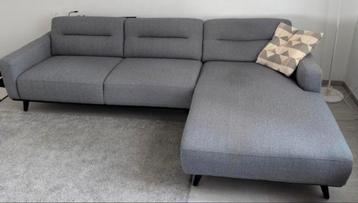 Zetel met chaise longue, Trois personnes, Enlèvement, Utilisé, Tissus