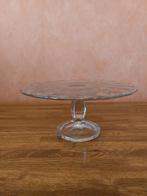 Vintage glazen taartschotel op voet, Antiek en Kunst, Ophalen
