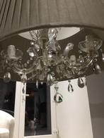 Grote kristallen kroonluchter met kap, Huis en Inrichting, Lampen | Kroonluchters, Ophalen, Zo goed als nieuw
