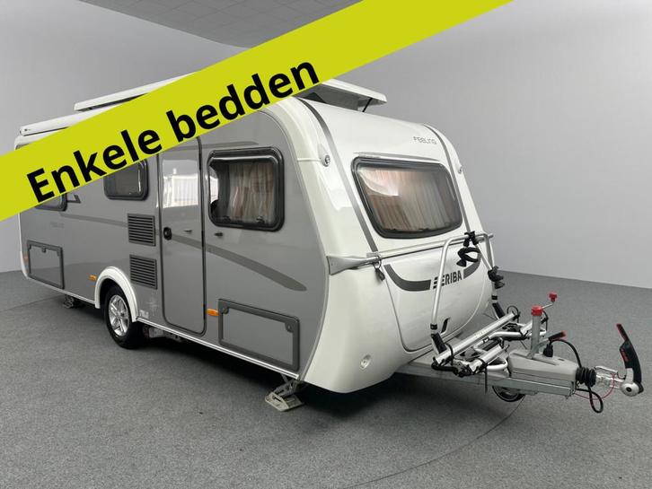 Eriba Feeling 442 ENKELE BEDDEN MOVER FDRAGER INCL. STALLING, Caravans en Kamperen, Caravans, tot en met 3, Overige, Eriba, 2 aparte bedden