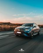 Mercedes GLE400e 4-MATIC AMG-LINE Exclusive - NIEUWSTAAT, Auto's, 4 cilinders, Blauw, GLE, Leder