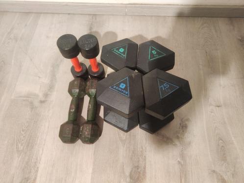 Dumbbels 3kg, 4kg, 5kg & 7.5kg, Sport en Fitness, Fitnessmaterialen, Gebruikt, Dumbbell, Armen, Benen, Borst, Buik, Rug, Ophalen
