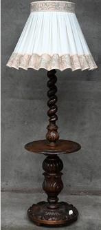 Staande  lamp  in hout, Antiek en Kunst, Antiek | Verlichting, Ophalen of Verzenden