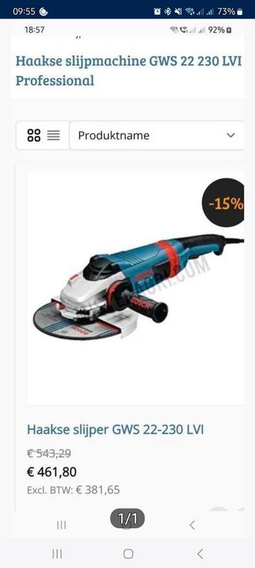 Slijpmolen Bosch groot professioneel (blauw)  beschikbaar voor biedingen