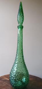 Bouteille en verre Empoli avec bouchon/verre italien/carafe, Antiquités & Art, Antiquités | Verre & Cristal, Enlèvement ou Envoi