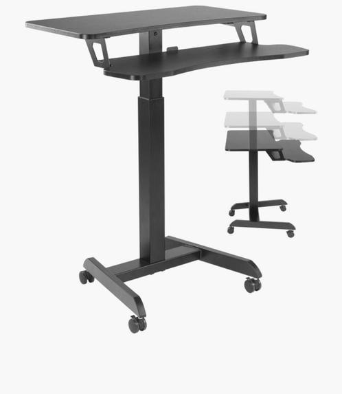 Verrijdbaar bureau zit sta laptoptafel in hoogte verstelbaar, Huis en Inrichting, Bureaus, Zo goed als nieuw, Bureau, In hoogte verstelbaar