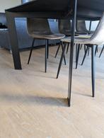 Juntoo - Eiken zwarte tafel, 100 tot 150 cm, 150 tot 200 cm, Gebruikt, Rechthoekig