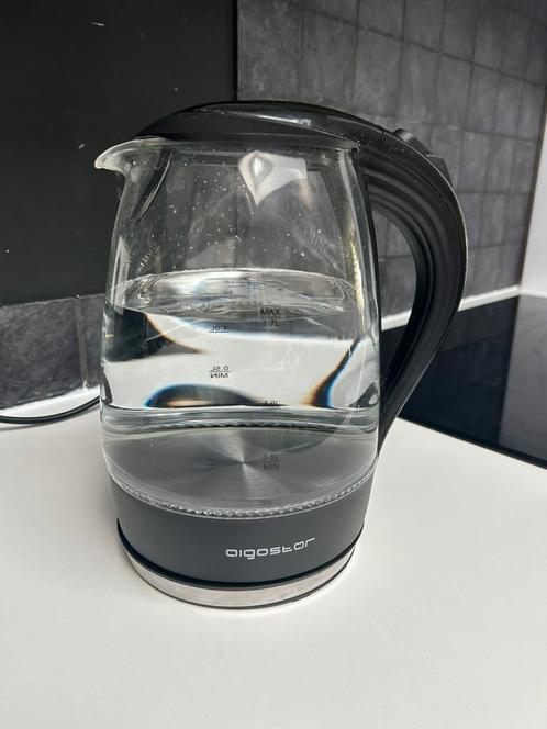 Glazen waterkoker Aigostar – 1,7L – blauw LED licht, Elektronische apparatuur, Waterkokers, Zo goed als nieuw, Ophalen
