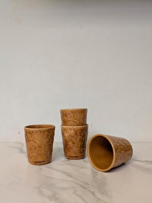 Vintage keramische wijnbekers, Huis en Inrichting, Keuken | Servies, Kop(pen) en/of Schotel(s), Keramiek, Ophalen of Verzenden