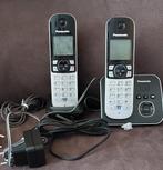 Panasonic, Télécoms, Téléphones fixes | Combinés & sans fil, Comme neuf, 2 combinés, Enlèvement ou Envoi