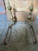 Antieke andirons, Ophalen, Koper