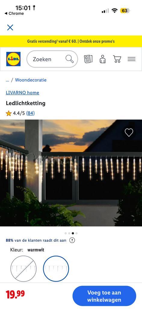 2 LEDlichtslinger - nieuw - nooit gebruikt, Diversen, Kerst, Nieuw, Ophalen