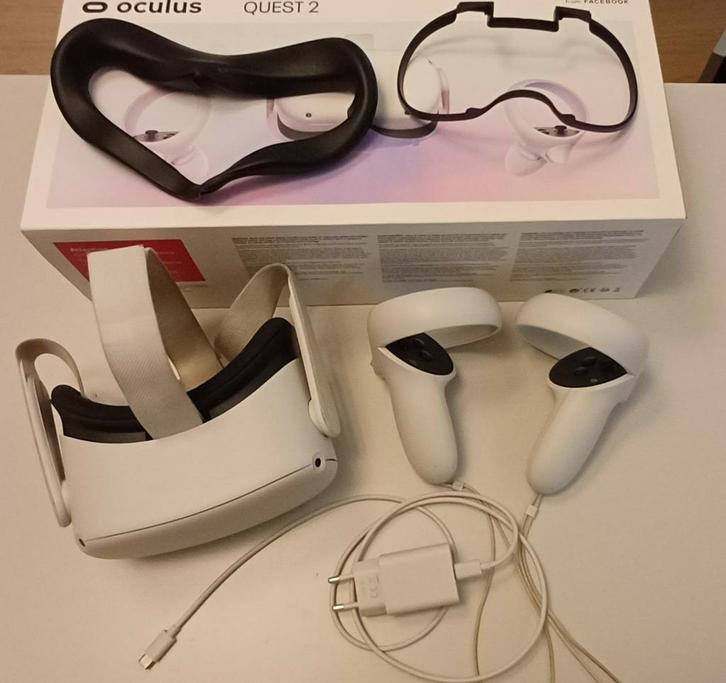 Oculus Quest 2 VR-bril – Compleet pakket

Te koop: Oculus Qu, Games en Spelcomputers, Virtual Reality, Zo goed als nieuw, VR-bril