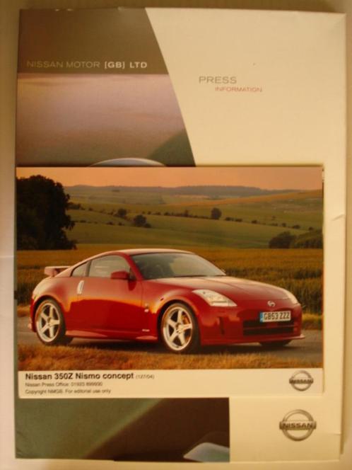 Nissan 350Z Nismo Concept Press kit/Persmap/Farde de Presse/, Livres, Autos | Brochures & Magazines, Utilisé, Nissan, Envoi