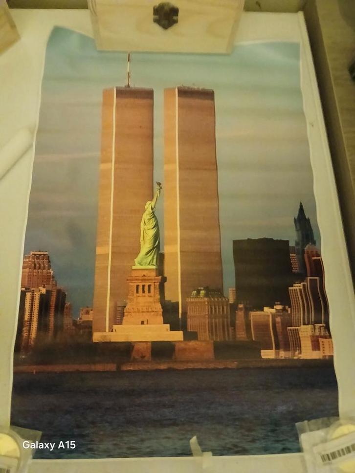 30 op 40 cm canvas poster twin Towers, Verzamelen, Posters, Nieuw, Overige onderwerpen, A1 t/m A3, Rechthoekig Staand, Ophalen of Verzenden