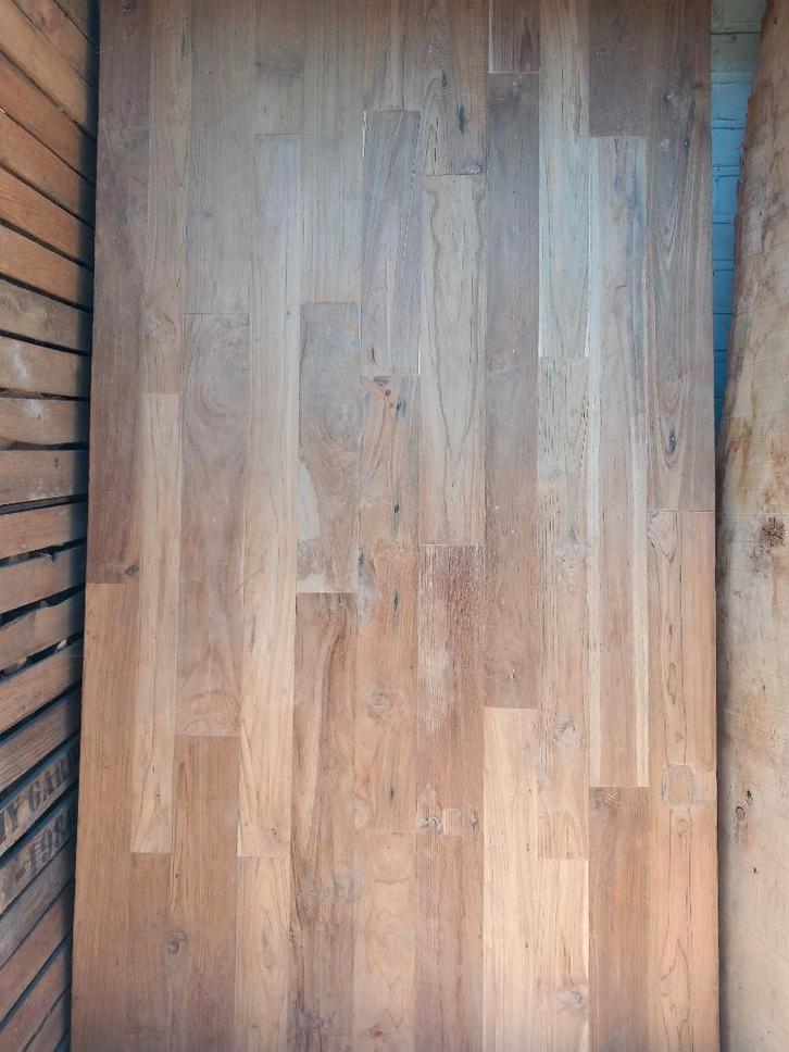 Dessus de table en chêne massif et teck., Maison & Meubles, Tables | Tables à manger, Neuf, Chêne, Teck, Enlèvement ou Envoi