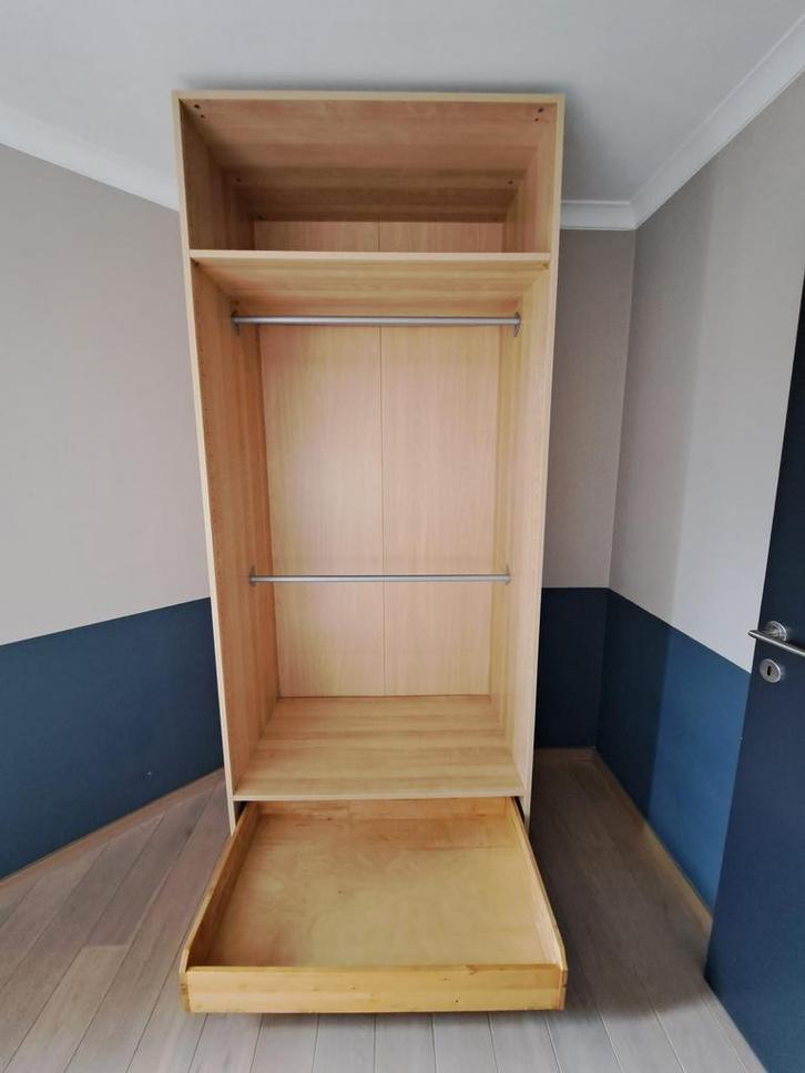 Pax ikea kast in licht hout, Huis en Inrichting, Kasten | Kleerkasten, Gebruikt, 200 cm of meer, 100 tot 150 cm, 50 tot 75 cm