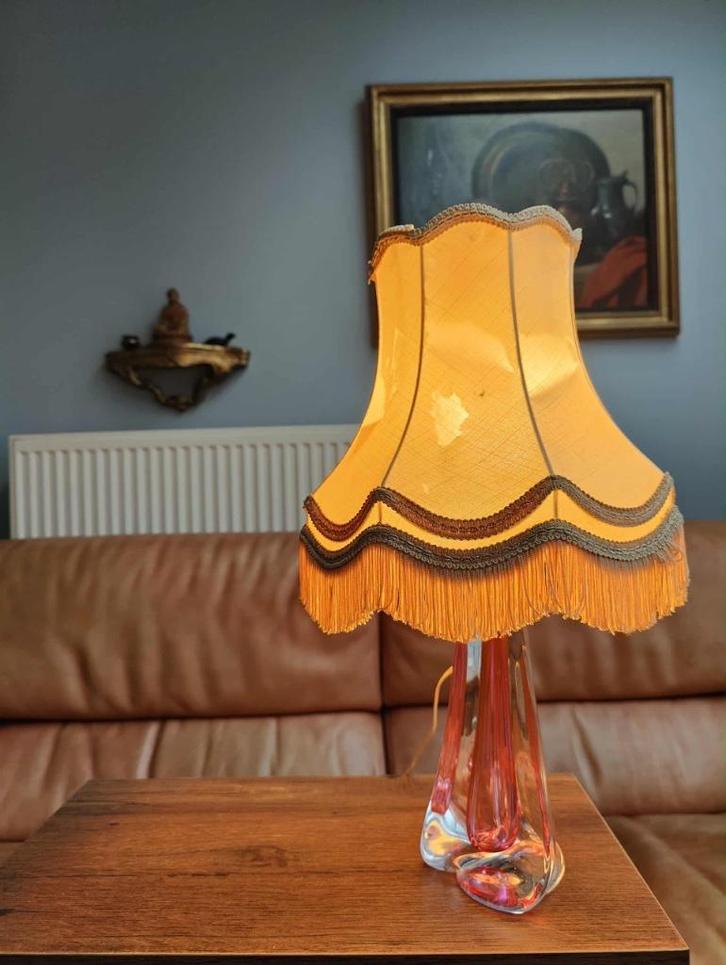 Prachtige Antieke roze val saint lambert lamp, Antiek en Kunst, Antiek | Verlichting, Ophalen